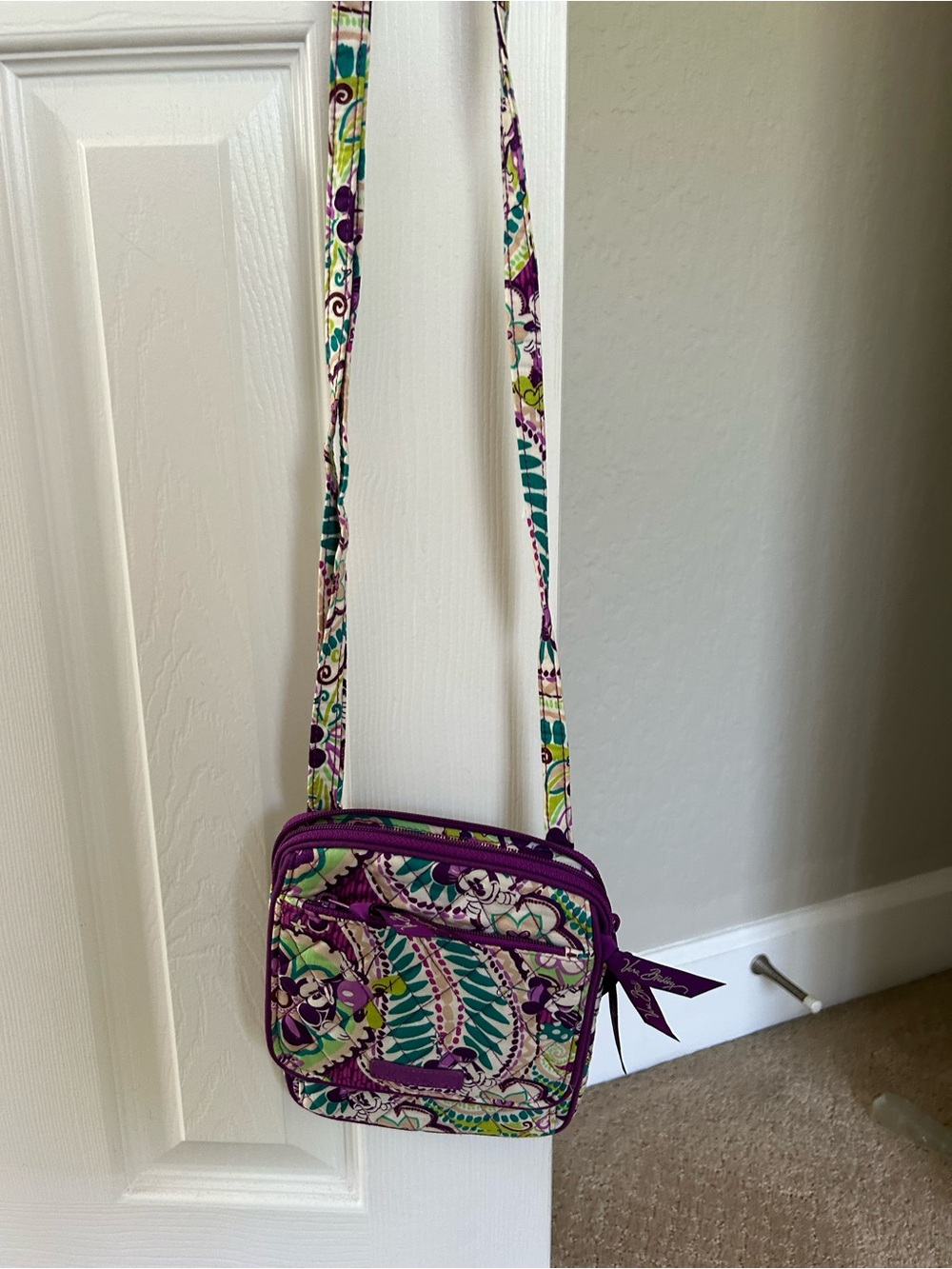 NWOT- Vera Bradley-RETIRED-Disney Parks-Plums UpMickey Mouse small crossbody